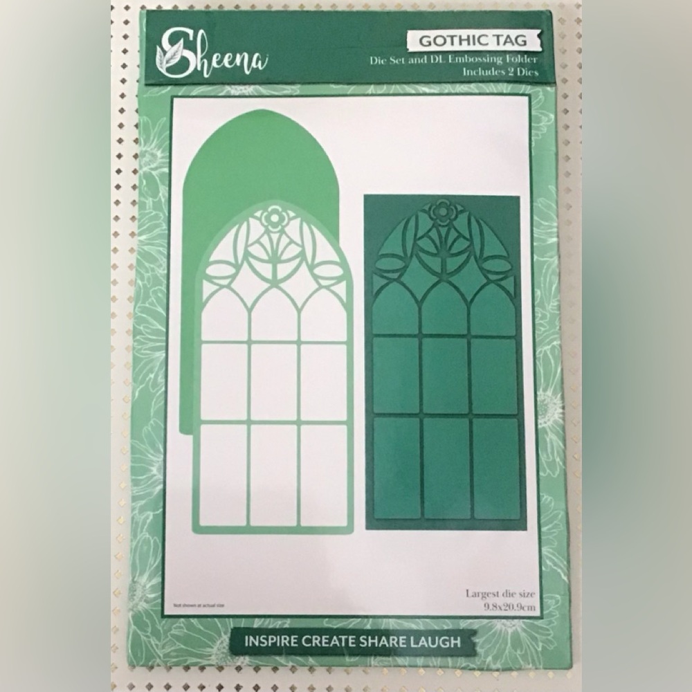 Sheena Gothic Tag Dies and Embossing Folder Set New